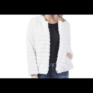 Faux rabbit fur jacket